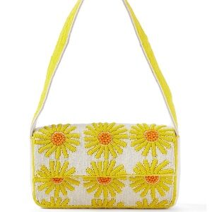 beaded daisy shoulder bag